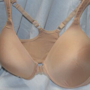 Racerback, Underwire, Front Close, Beige Bra, Size 40DD(0226)